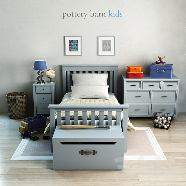 PotteryBarn Elliott Bed 3DSMax File - thumbnail 1