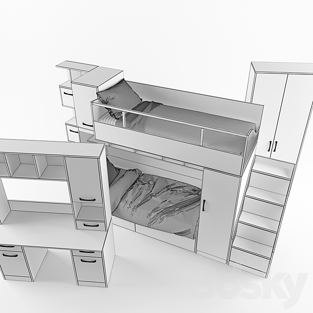 Set children’s furniture collection London 3DSMax File - thumbnail 3