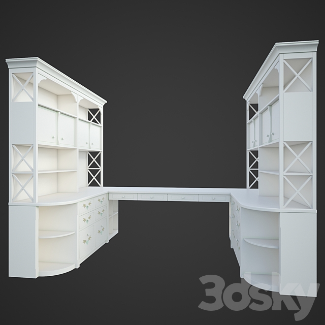 Set children’s furniture in the style of Provence 3DSMax File - thumbnail 3