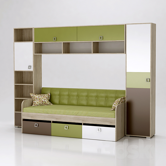 Set children’s furniture Tetris 3DSMax File - thumbnail 1