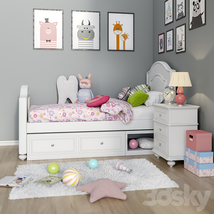 Set of furniture and accessories for the bedroom Legacy Classic set 4 3DS Max - thumbnail 2