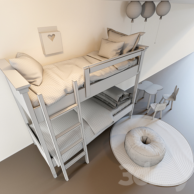 Set of furniture for children 3DSMax File - thumbnail 3