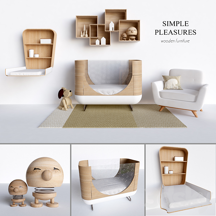 Wood Kids Room | Children's 3DS Max - thumbnail 1