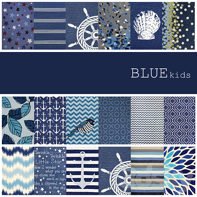 18 kids carpets colour BLUE 3DSMax File - thumbnail 1