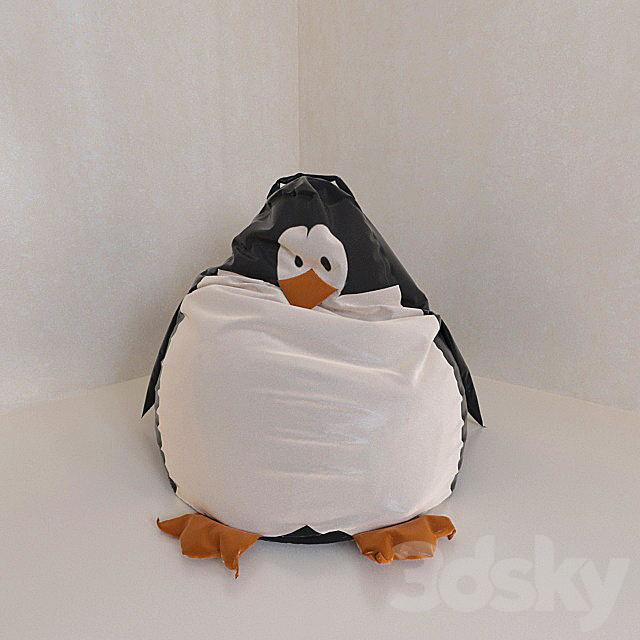 Armchair-bag “penguin” 3DSMax File - thumbnail 2