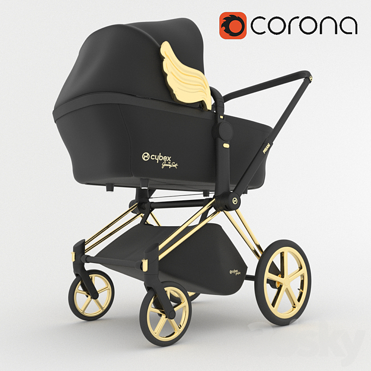 Baby Carriage Cybex Priam by Jeremy Scott 3DS Max - thumbnail 1