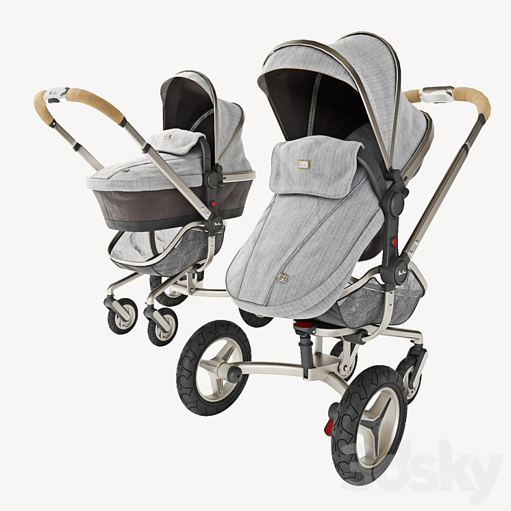 Baby stroller Silver Cross Surf Timeless 3DS Max - thumbnail 1