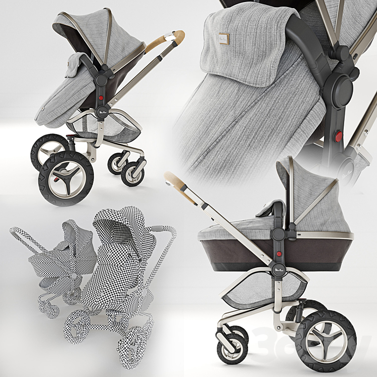 Baby stroller Silver Cross Surf Timeless 3DS Max - thumbnail 2