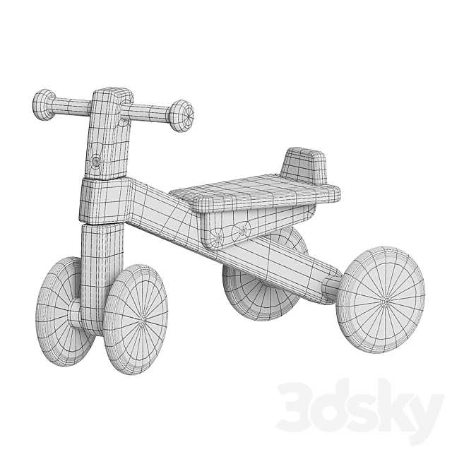 Bajo Wooden Cycle First Trike 3DSMax File - thumbnail 3