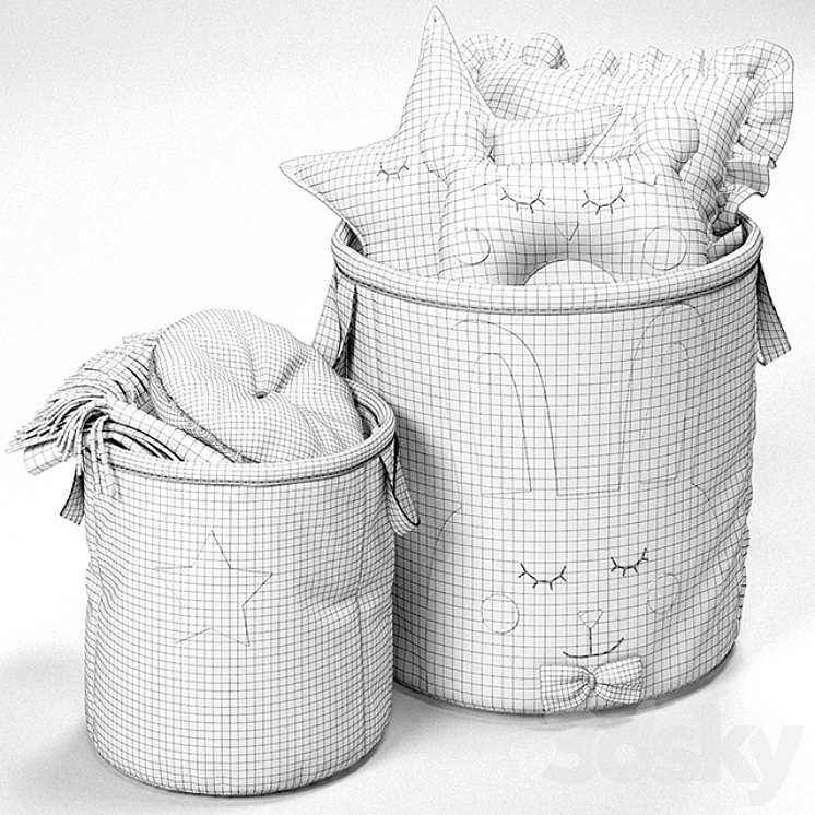 BASKETS BLUE 3DS Max - thumbnail 2