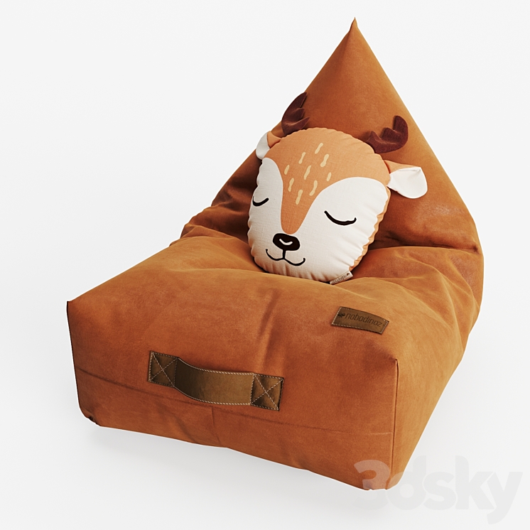 Bean bag chair and pillow from NOBODINOZ 3DS Max Model - thumbnail 3