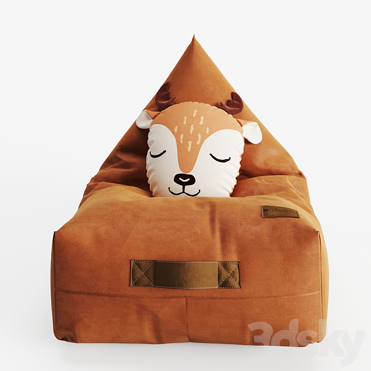 Bean bag chair and pillow from NOBODINOZ 3DS Max - thumbnail 2