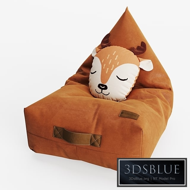 Bean bag chair and pillow from NOBODINOZ 3DS Max - thumbnail 3