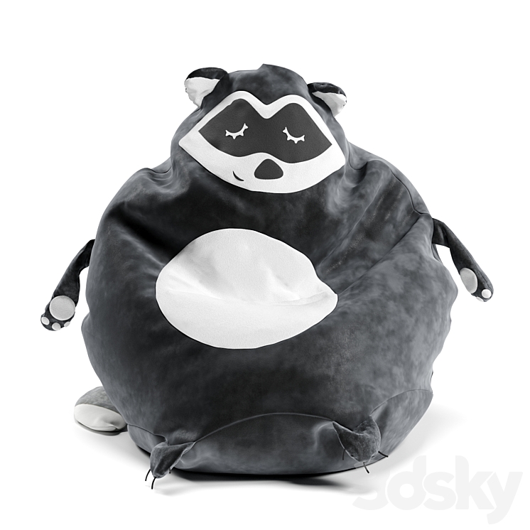 Bean bag DreamBag Raccoon 3DS Max Model - thumbnail 2