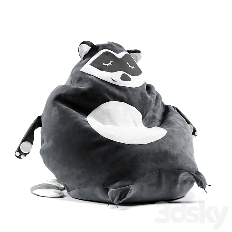 Bean bag DreamBag Raccoon 3DS Max - thumbnail 1