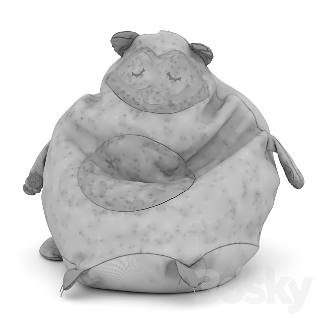 Bean bag DreamBag Raccoon 3DSMax File - thumbnail 3