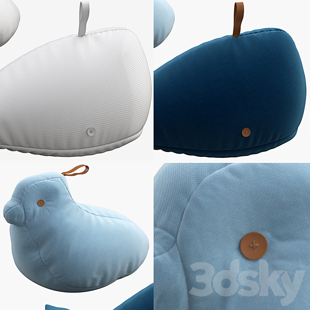 Bean bags for kids 3DS Max Model - thumbnail 3