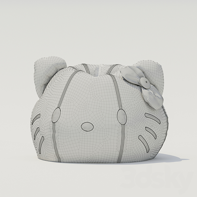 Beanbag hello kitty 3DSMax File - thumbnail 3