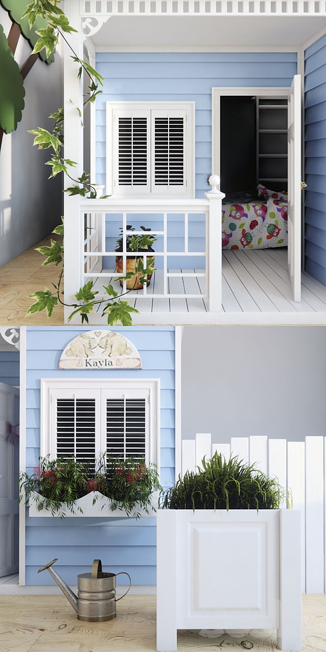 Bed-house for children 3DSMax File - thumbnail 2