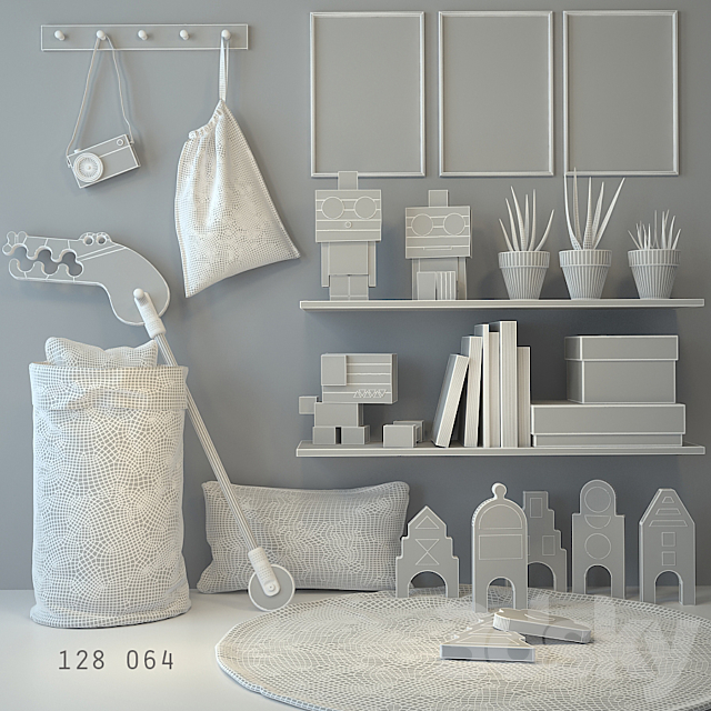 Boy room decor J17 3DSMax File - thumbnail 3