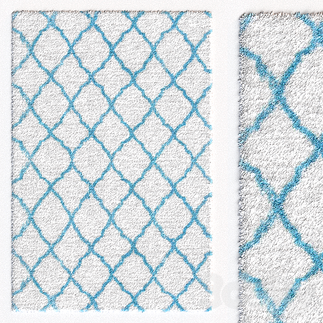 Carpet nuLOOM Nelda Trellis Kids Shag Rug 3DSMax File - thumbnail 1