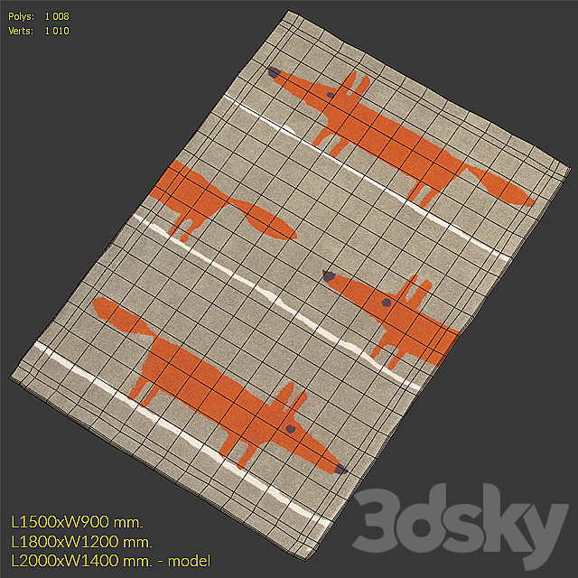 Carpet Scion Mr Fox Cinnamon Rug 3DSMax File - thumbnail 3