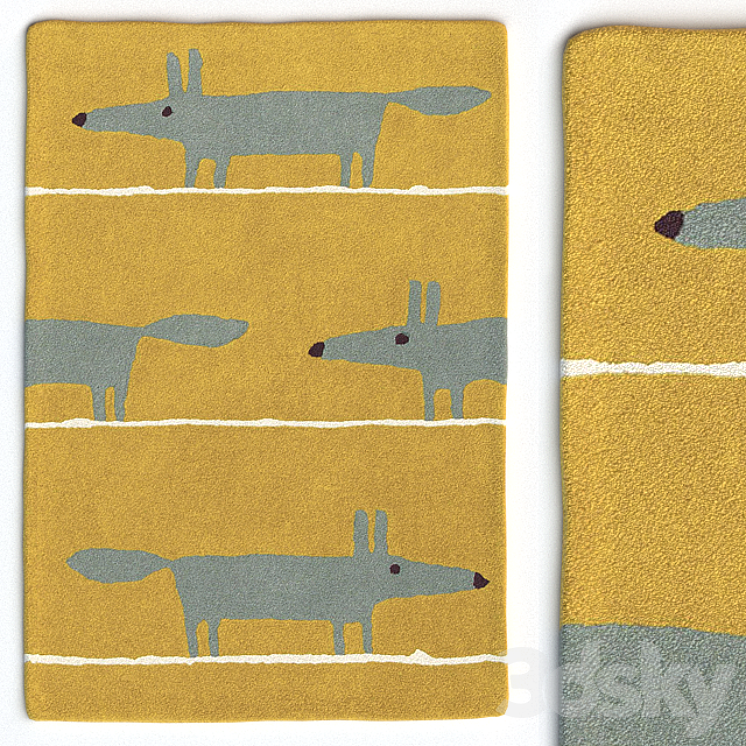 Carpet Scion Mr Fox Mustard Rug 3DS Max - thumbnail 1