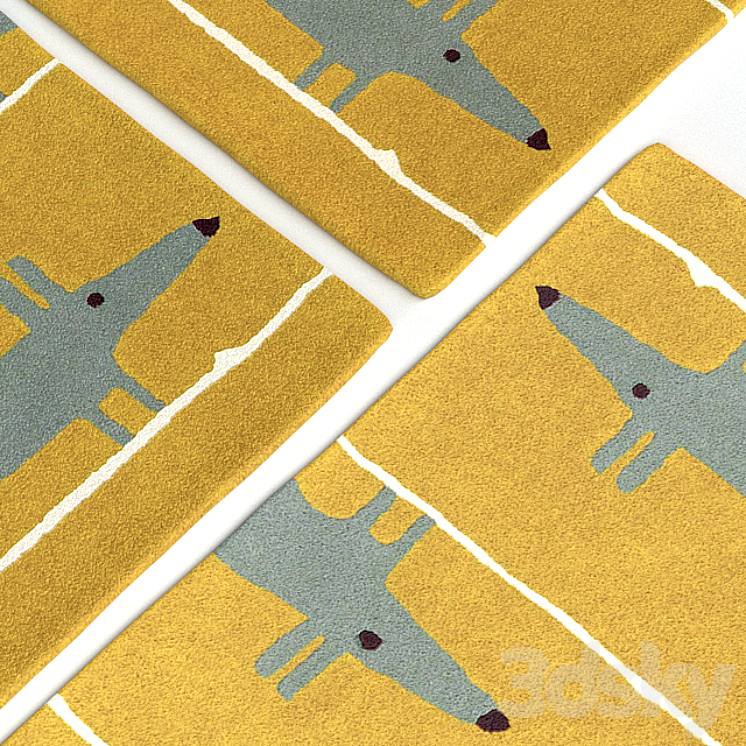 Carpet Scion Mr Fox Mustard Rug 3DS Max - thumbnail 2