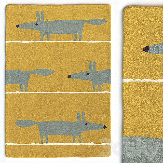 Carpet Scion Mr Fox Mustard Rug 3DSMax File - thumbnail 1