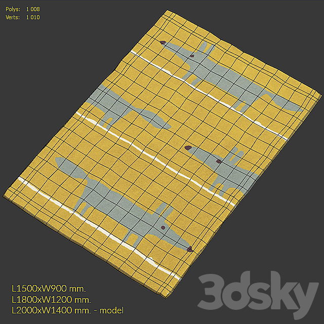 Carpet Scion Mr Fox Mustard Rug 3DSMax File - thumbnail 3