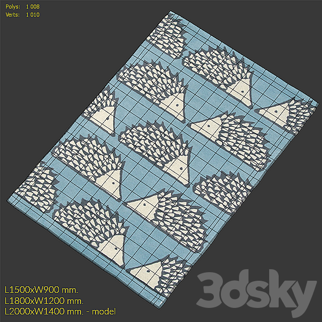 Carpet Scion Spike New Marine Rug 3DSMax File - thumbnail 3