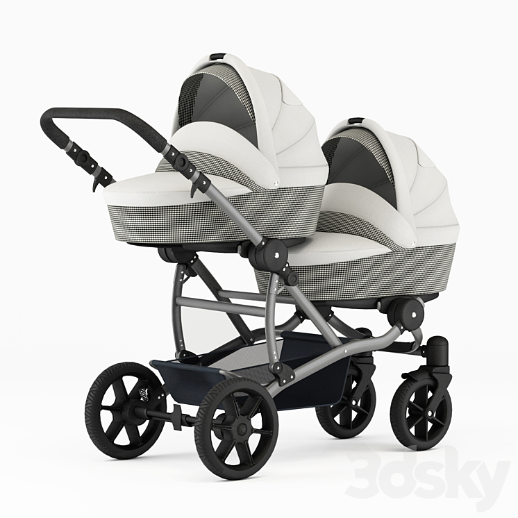 Carriage for twins for newborns 3DS Max - thumbnail 1