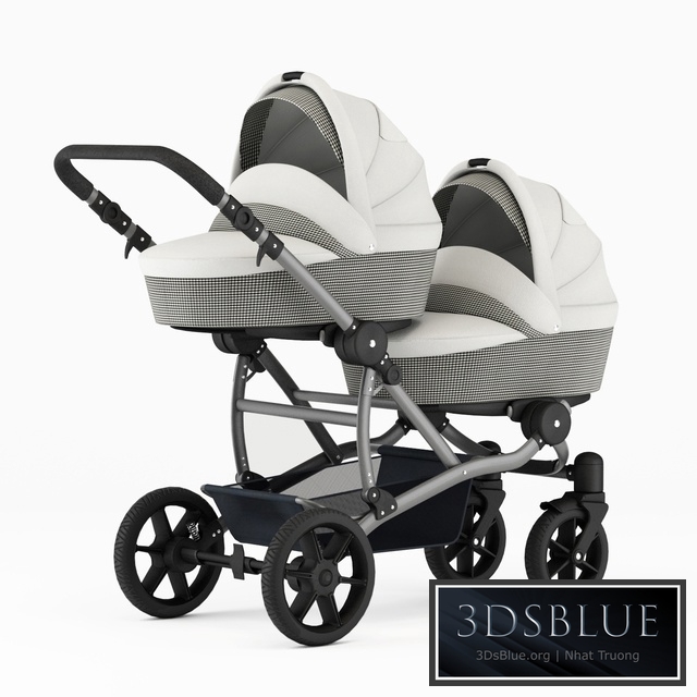 Carriage for twins for newborns 3DS Max - thumbnail 3