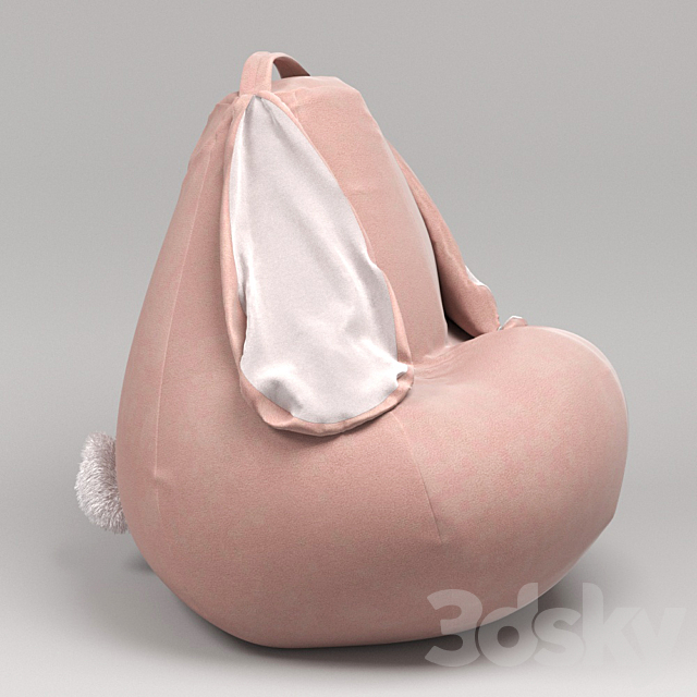 Chair bag with ears 3DS Max Model - thumbnail 2