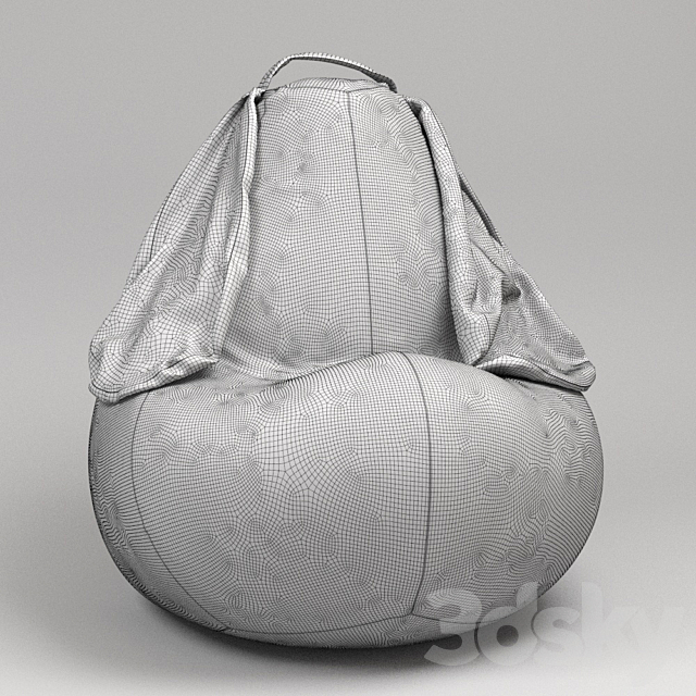 Chair bag with ears 3DS Max Model - thumbnail 4