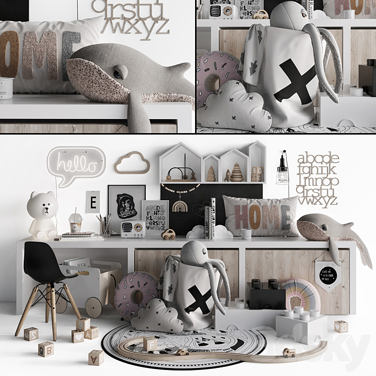 Chidren Set 3 3DS Max Model - thumbnail 1