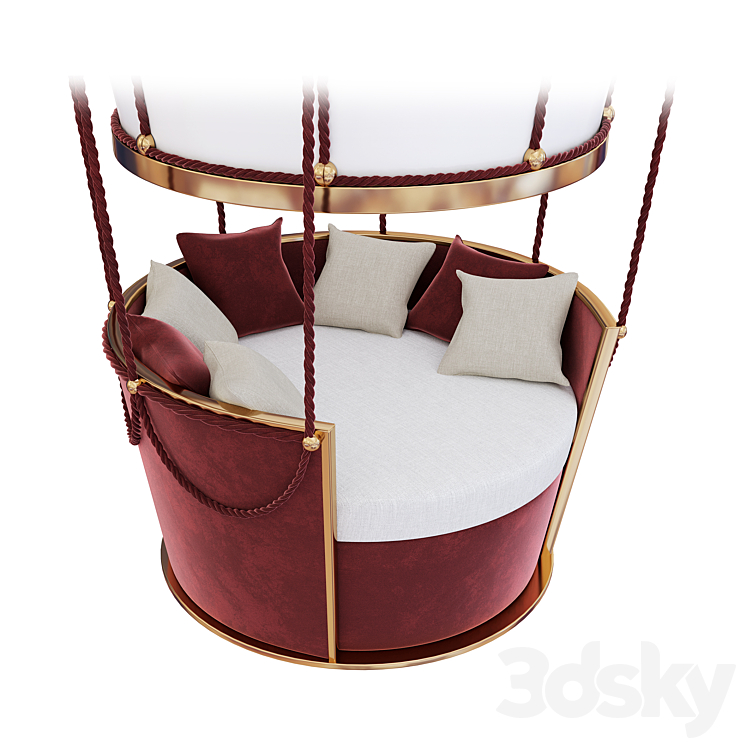 Child room bed (baby) Furnitures 3DS Max Model - thumbnail 2