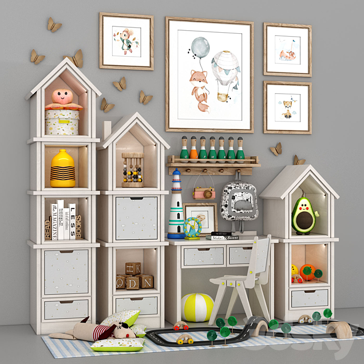 child room decor 3DS Max - thumbnail 2