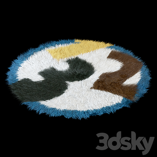 Children carpet round 1-2-3 3DSMax File - thumbnail 3