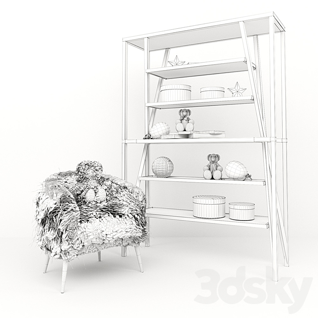 Children furniture nicola bacci tiramisu part3 3DS Max Model - thumbnail 3