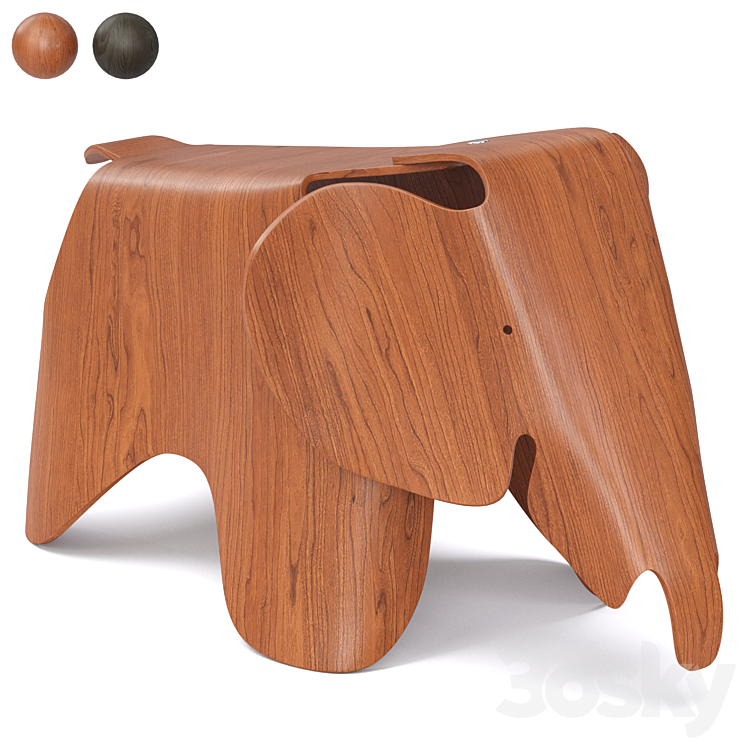 Childrens chair Eames Elephant Vitra 3DS Max - thumbnail 1