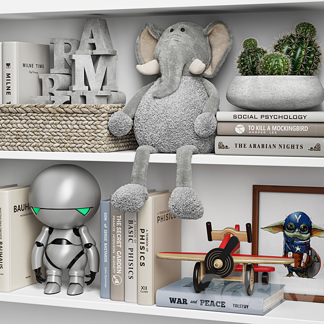 Children’s decor set for boy 3DSMax File - thumbnail 3