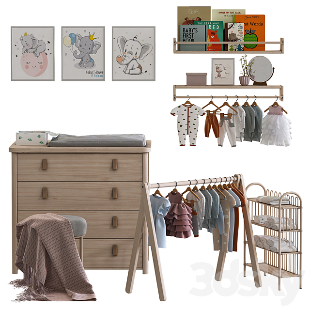 Childrens furniture. clothes and accessories 3DSMax File - thumbnail 1