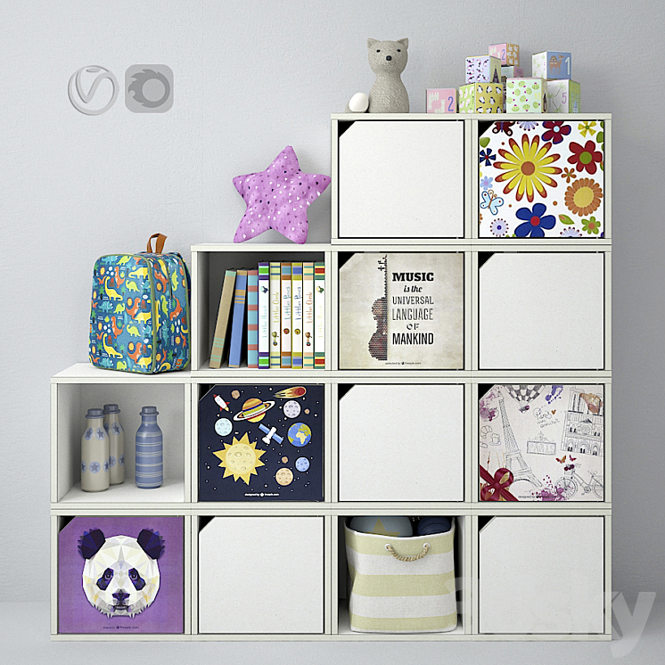 Children's furniture Halmar 01 3DS Max - thumbnail 1