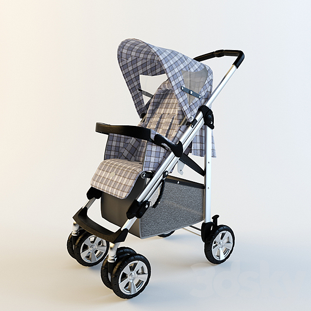 Children’s pram 3DS Max Model - thumbnail 1