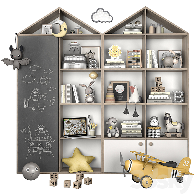 Children’s room decor 1 3DS Max - thumbnail 1