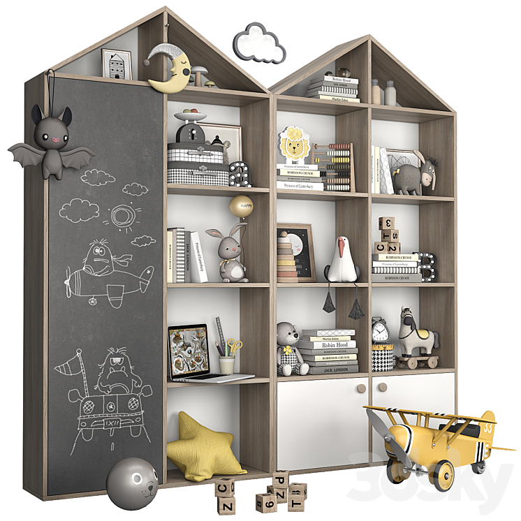 Children’s room decor 1 3DS Max - thumbnail 2