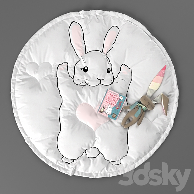 Children’s rug “Bunny” 3DS Max Model - thumbnail 2