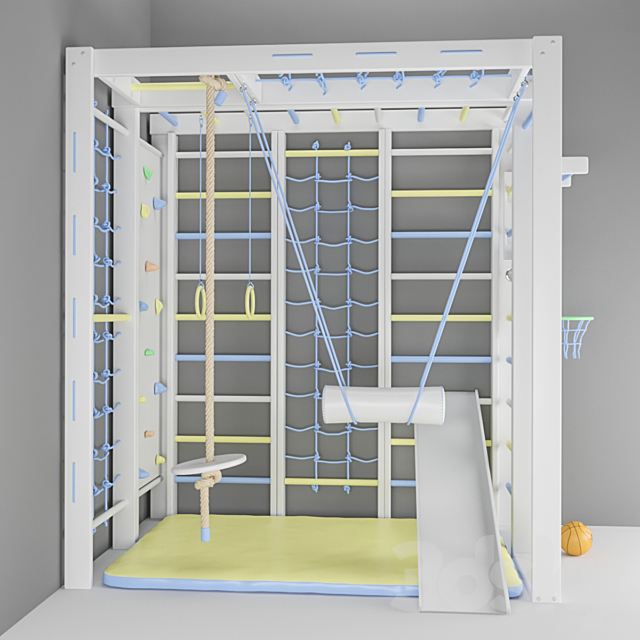 children’s sports complex DSK Kubik 3DS Max Model - thumbnail 2