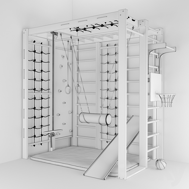 children’s sports complex DSK Kubik 3DS Max Model - thumbnail 3